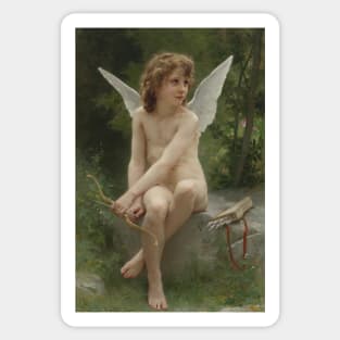 Amour A L'affut by William-Adolphe Bouguereau Sticker